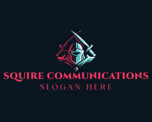 Knight Warrior Swordsman logo design