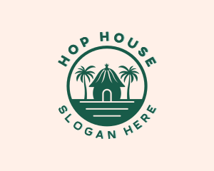 Tropical Resort House logo design