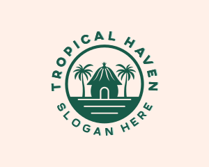 Tropical Resort House logo design