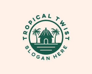 Tropical Resort House logo design