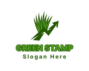 Green Garden Grass Grow logo design