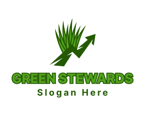 Green Garden Grass Grow logo design