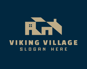 Gold House Village Property logo design