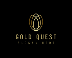 Gold Luxe Tulip  logo design