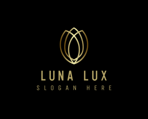 Gold Luxe Tulip  logo design