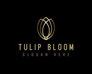 Gold Luxe Tulip  logo design