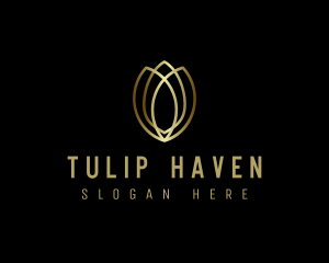 Gold Luxe Tulip  logo design