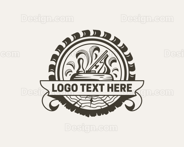 Hand Planer Woodworking Workshop Logo