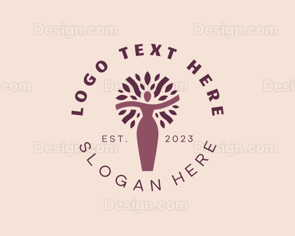 Lady Organic Tree Logo