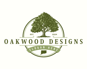 Connecticut White Oak Tree logo design