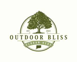 Connecticut White Oak Tree logo design