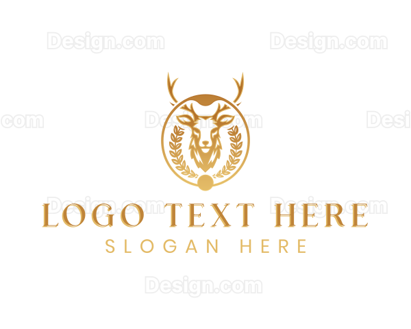 Luxury Deer Crest Logo