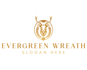 Luxury Deer Crest logo design