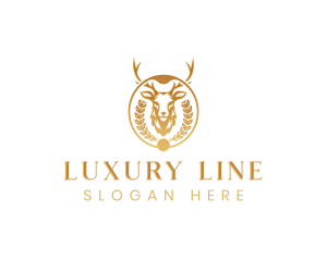 Luxury Deer Crest logo design