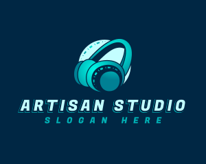 Tech Studio Headphone logo design