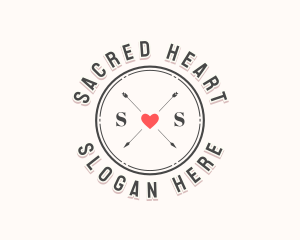 Heart Arrow Matrimony logo design