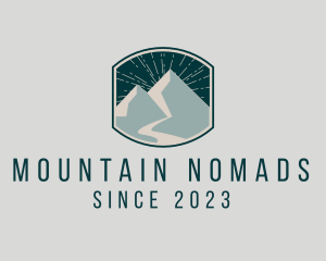 Hipster Mountain Outdoors logo design