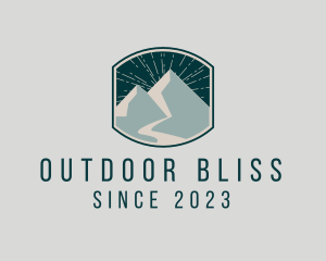 Hipster Mountain Outdoors logo design