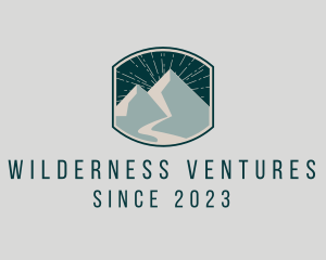 Hipster Mountain Outdoors logo design