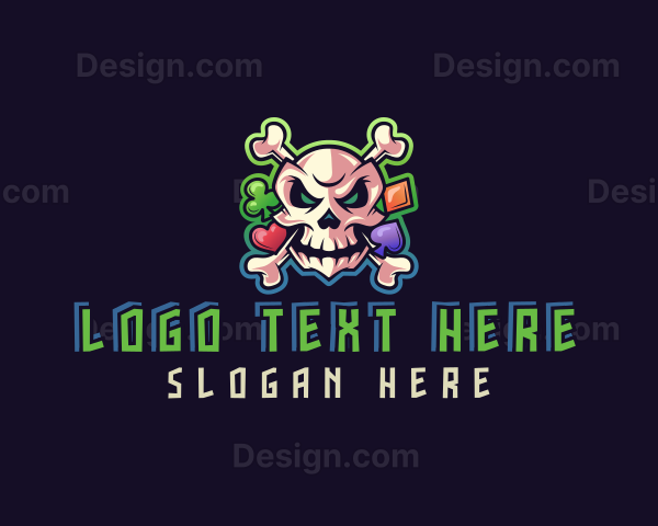 Skull Casino Gambling Logo