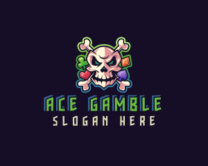 Skull Casino Gambling logo design