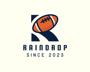 American Football Letter R logo design