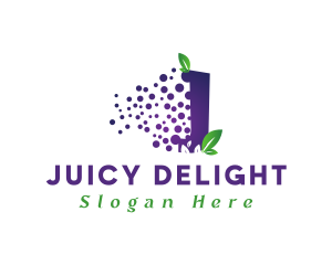 Grape Fruit Letter J logo design