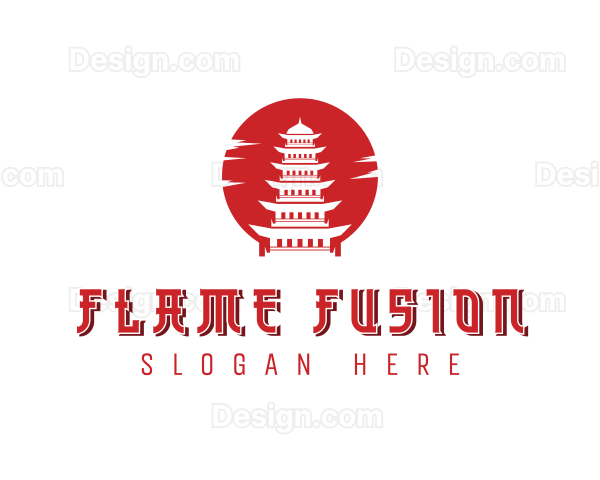 Asian Temple Tower Logo