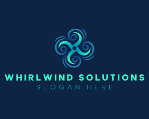 Fan HVAC Ventilation logo design