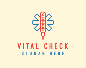 Medical Clinic Thermometer  logo design