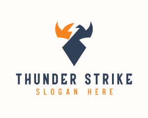 Thunder Bolt Mask  logo design