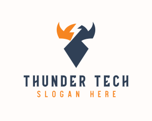 Thunder Bolt Mask  logo design