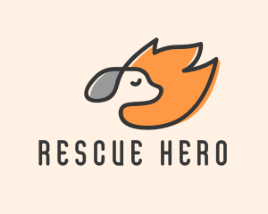 Dog Fire Rescue logo design