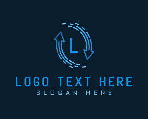 Cycle - Gradient Tech Loop Arrow logo design