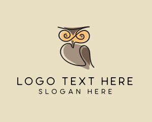 Swirly Doodle Owl  logo