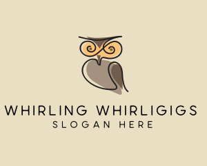 Swirly Doodle Owl  logo