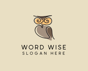 Swirly Doodle Owl  logo design