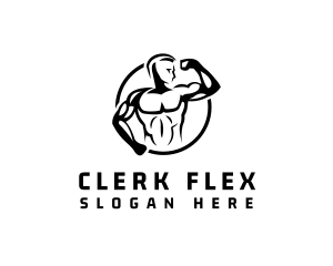 Bicep Flex Muscle logo design