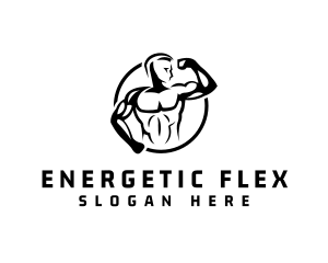 Bicep Flex Muscle logo design