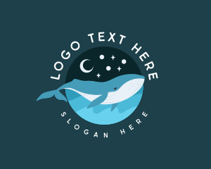 Night - Dreamy Night Whale logo design