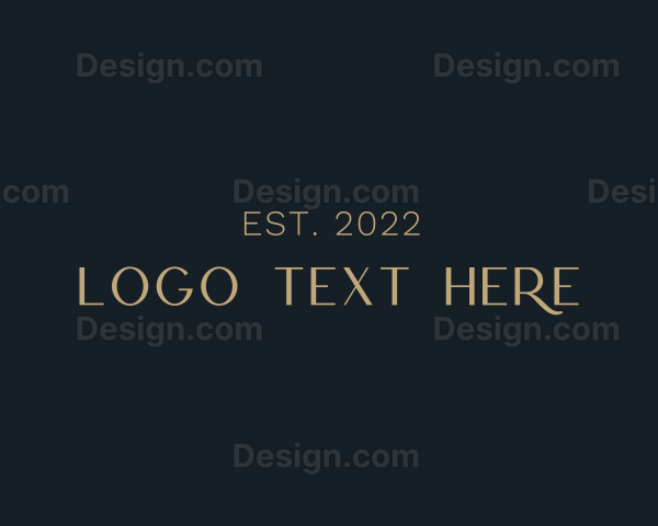 Elegant Gold Wordmark Logo