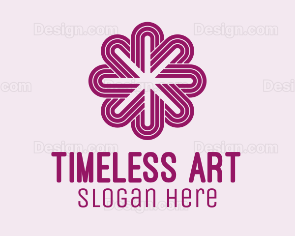 Modern Purple Flower Logo