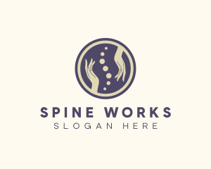 Spine Hand Massage Theraphy logo design