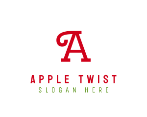 Cherry Apple Curly Craft logo design