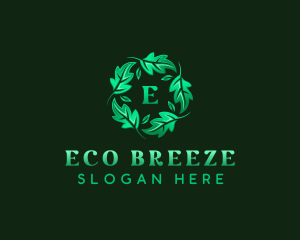 Eco Garden Leaves logo design