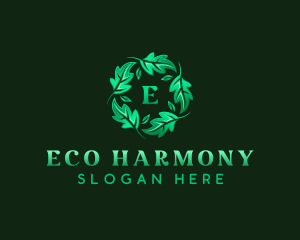 Eco Garden Leaves logo design