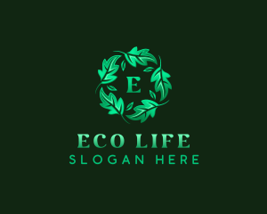 Eco Garden Leaves logo design