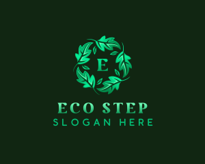 Eco Garden Leaves logo design