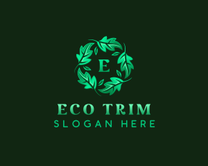 Eco Garden Leaves logo design