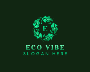 Eco Garden Leaves logo design